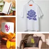 A collage of four images showing different products with graphic designs. Voir les images du produit