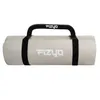 A rolled-up yoga mat with a handle and straps, displayed against a white background. Podgląd zdjęcia produktu