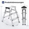 Sekey Trittleiter 3 Stufen klappbar aus Aluminium, bis 150 Produktbild-Vorschau 2