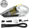 A white and gray handheld vacuum cleaner with yellow accents, shown with its accessories on a white background. Anteprima dell’immagine prodotto