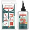 A collage of images and a product bottle, featuring sewing machine oil. Podgląd zdjęcia produktu