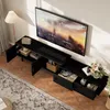 UnboxG Schwarzes TV-Board 169×29,8×44 cm – ausziehbar bis Produktbild-Vorschau 3