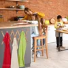Relaxdays Wandgarderobe Holz, ausziehbare Garderobenleiste, Produktbild-Vorschau 3