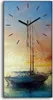 Leinwand Wanduhr Wandkunst Uhr Geräuschlos 30x60 Segelboot Produktbild-Vorschau 1