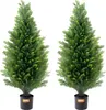 zestaw 2 sztucznych topiary cedrowych sztucznych roślin PE Podgląd zdjęcia produktu 1