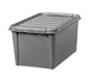 A gray storage box with a lid, shown from a three-quarter angle against a white background. Anteprima dell’immagine prodotto