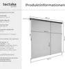 Product information with dimensions and technical data for a retractable awning. Náhled obrázku produktu