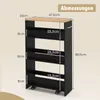 COSTWAY Vozík do niky 20 cm, čtyřpatrový kuchyňský vozík, Náhled obrázku produktu 3