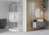 Mexen Rio cabina doccia semicircolare 70 x 70 cm, strisce Anteprima dell’immagine prodotto 2