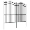 vidaXL Gartenzaun Woerden mit Speerspitze Schwarz 240 x 175 Produktbild-Vorschau 3