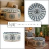 Marrakech pouf sedák kulatý 50 x 25 cm s výplní | Náhled obrázku produktu 4