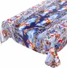 Tischdecke Wachstuch Weihnachten Blau Robust Produktbild-Vorschau 1