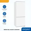 A white refrigerator with feature icons and text on the left side. Produktbild-Vorschau