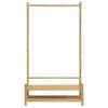 Kleiderständer mit Ablagen 103x40x183 cm Bambus Produktbild-Vorschau 5