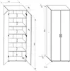 Inter Link Aktenschrank Vetra H 189 x B 70 x T 34 cm, Produktbild-Vorschau 8