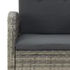 vidaXL 9-tlg. Garten-Essgruppe mit Kissen Grau Poly Rattan Produktbild-Vorschau 8