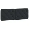 The Living Store Kopfteil-Kissen Schwarz 120 cm Samt Produktbild-Vorschau 3