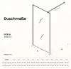 Mai & Mai 130x200cm Walk-In Dusche Duschwand für Dusche Produktbild-Vorschau 9