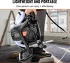 A person is holding a portable paint sprayer indoors, with a ladder and window in the background. Produktbild-Vorschau