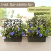 2er Set Blumenkasten Balkon Balkonkasten mit Spalier Produktbild-Vorschau 3