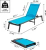 SucceBuy hliníkové křeslo chaise longue pro venkovní Náhled obrázku produktu 8