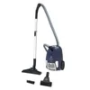 A blue Hoover vacuum cleaner with its accessories, displayed on a white background. Produktbild-Vorschau