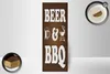 Holzschild Hinweis 27x10 cm Beer and BBQ Grill Bierglas Produktbild-Vorschau 3