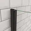 100x195cm Walk in  Schwarz Faltbar+drehbar 6mm Nano ESG Produktbild-Vorschau 5