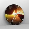 Wanduhr - Rund - Glasuhr - Drache Rock Kreatur - 40x40cm - Produktbild-Vorschau 4