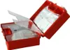 An open red first aid kit with medical supplies inside, shown against a white background. Anteprima dell’immagine prodotto