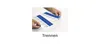 Hands holding sheets of business cards. Anteprima dell’immagine prodotto