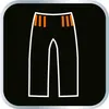 A graphic illustration of a pair of work trousers. Náhled obrázku produktu