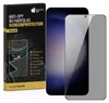 A product package for an anti-spy screen protector is shown next to a smartphone with a screen protector applied. Produktbild-Vorschau