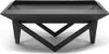 A black metal fire pit on a white background. Produktbild-Vorschau