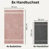 Komfortec 8er Handtuch Set aus 100% Baumwolle, 4 Badetücher Produktbild-Vorschau 3