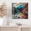 DEQORI Glasbild Echtglas 50x50 cm 'Goldene Wogen' Wandbild Produktbild-Vorschau 4