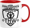 THW Tasse Geschenk Frauen Echte Prinzessinnen Kommen Nicht Produktbild-Vorschau 1