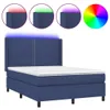 Boxspringbett mit Matratze & LED Blau 140x190 cm Stoff Produktbild-Vorschau 1