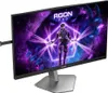 A gaming monitor displaying a vibrant, futuristic graphic with a character and geometric shapes. Produktbild-Vorschau