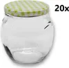 A single glass jar with a checkered lid is shown against a white background. Náhľad obrázku produktu
