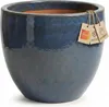 Vaso da fiori in Vetroceramica Eggpot blu scuro-grigio Anteprima dell’immagine prodotto 1