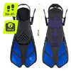 TSUNAMI Schwimmflossen verstellbar PP/TPE schwarz‑blau Produktbild-Vorschau 4