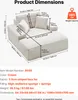 SucceBuy Chaise longue Relax 138 cm, canapé-lit rembourré Voir les images du produit 7