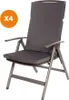 Stuhlkissen 4er set | Sitzkissen 110x47x4cm Anthrazit | Produktbild-Vorschau 1