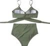 Bikini Damen Set Push Up Crossover Grün S Produktbild-Vorschau 5