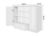 Kommode TV-Schrank AVEN, weiß lackiert, 4 grifflose Produktbild-Vorschau 6