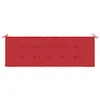 vidaXL Coussin pour banc de jardin rouge 150x50x3 cm tissu Voir les images du produit 4