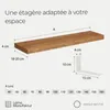 LAMO Manufaktur Étagère murale avec supports en L blancs | Voir les images du produit 2