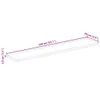 Eleganten-Stil Tischplatte 140x20x3,8 cm Rechteckig Altholz Produktbild-Vorschau 3
