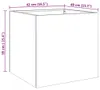 vidaXL Sadzarka 2 sztuki srebrna 42x40x39 cm stal Podgląd zdjęcia produktu 8